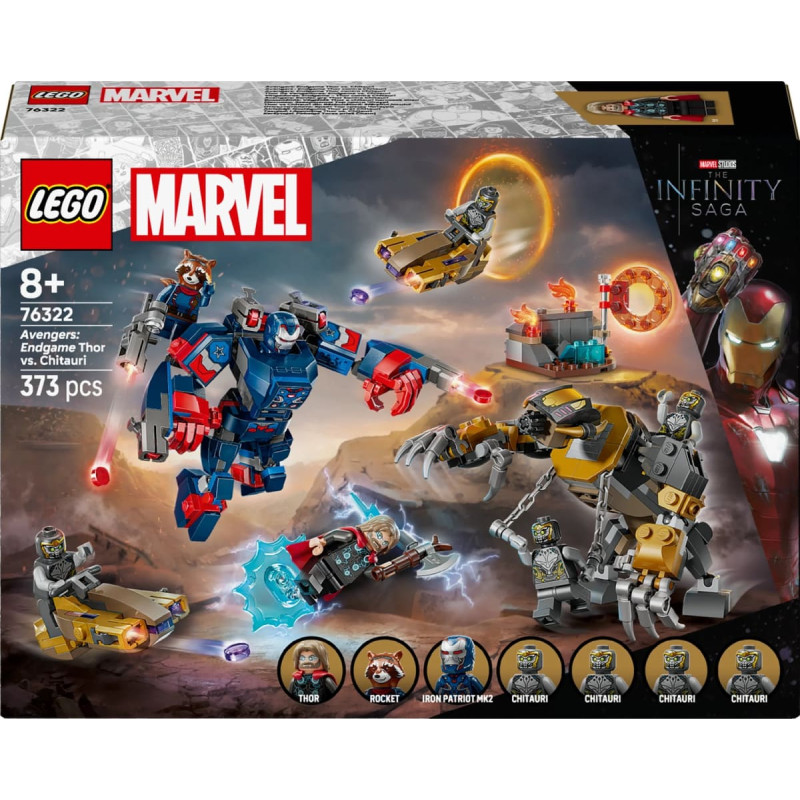 Lego 76322 Marvel Super Heroes Avengers: Endgame Thor vs. Chitauri, construction toy