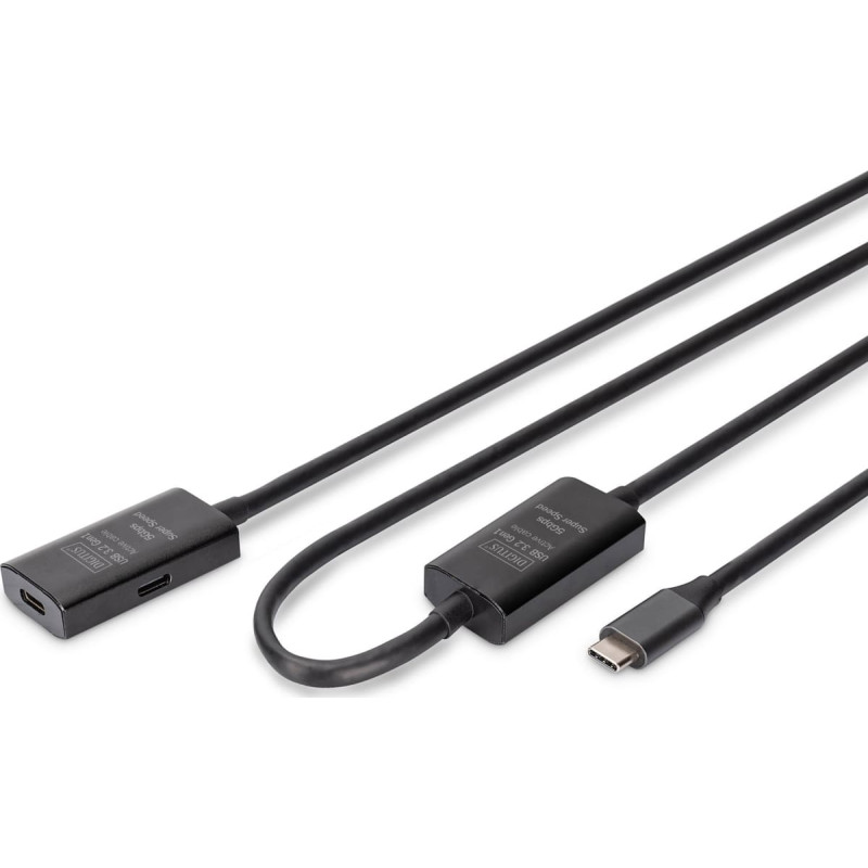 Digit Active USB-C Extension Cable, 10m 5G, USB 3.2 Gen1, USB-C - USB-C (M/F)