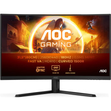 AOC G4 CQ32G4VE kompiuterio monitorius 81,3 cm (32") 2560 x 1440 pikseliai Quad HD LCD Juoda, Pilka