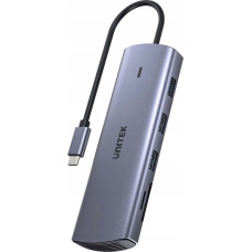 Unitek HUB USB Unitek 9w1 USB C Gigabit Ethernet HDMI VGA 3x USB A czytnik kart PD 100W