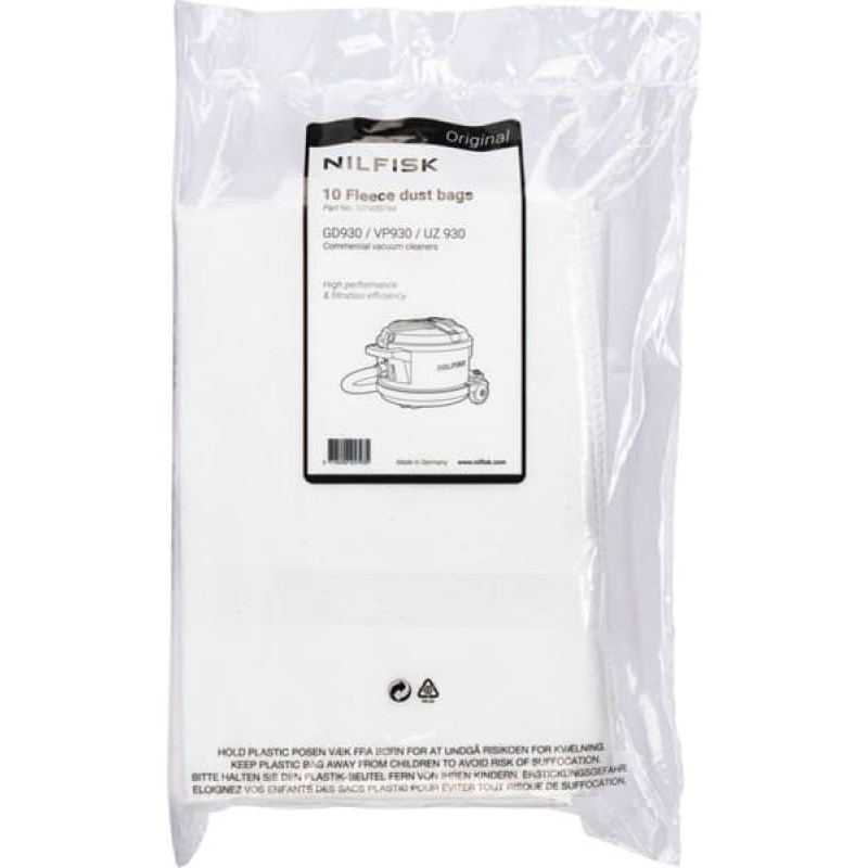 Nilfisk 10x Staubbeutel f&uuml;r VP 930 ECO HEPA