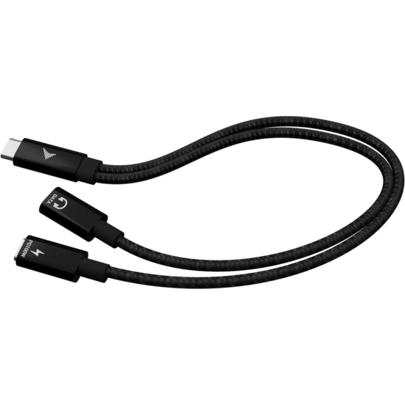 I-Tec C31DUALSPLITTERCBLPD USB kabelis USB 2.0 0,3 m USB C 2 x USB C Juoda