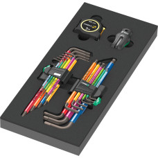 Wera 9740 foam insert L-key set 1, 20 pieces, screwdriver black/grey, in foam insert for tool trolley