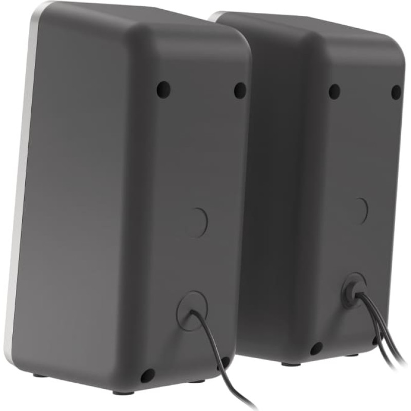 Genesis Helium 100 BT RGB garso kolonėlių komplektas 10 W Kompiuteris / knyginis kompiuteris Juoda, Sidabras 2.0 kanalai Bluetooth