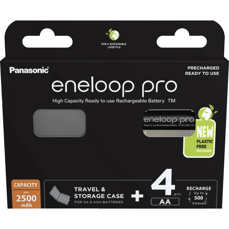 Panasonic | ENELOOP BK-3HCDEC4BE | AA | 2500 mAh | 4 pc(s)