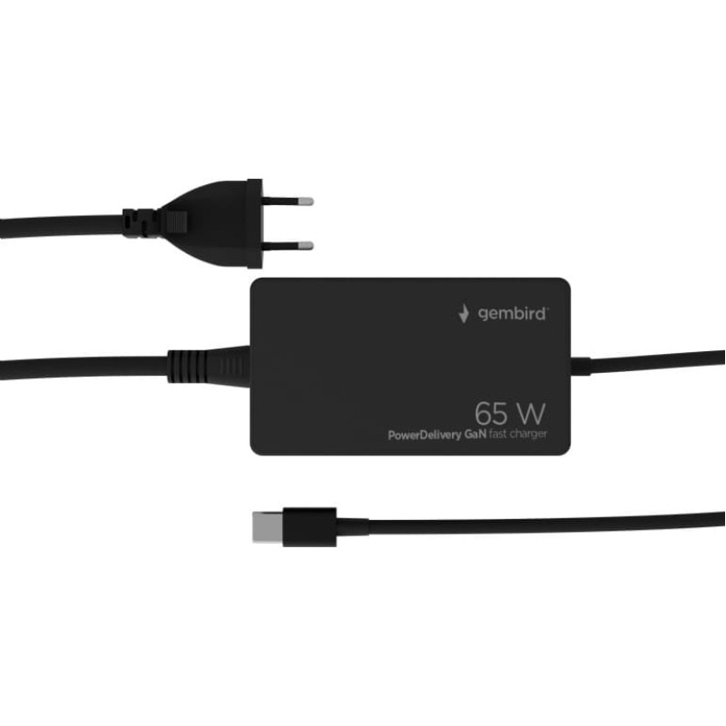 Cablexpert 65 W PowerDelivery GaN USB Type-C Fast Charger | NPA-AC-PDQC65-01