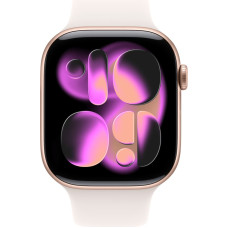 Apple Watch Series 11, Smartwatch rose gold, aluminum, 46 mm, sport band pale pink M/L