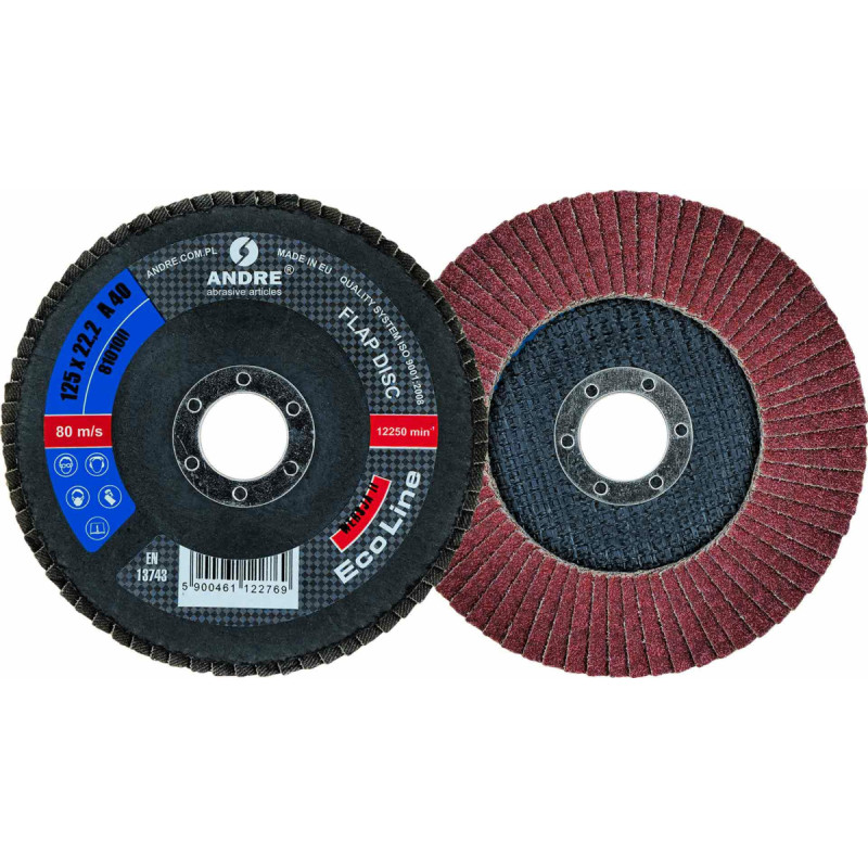 Andre ŚCIERNICA LISTKOWA 125mm P80 ECO LINE WERSJA II