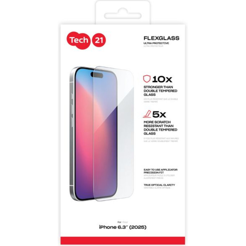 Tech 21 Tech21 FlexGlassUltra Clear for iPhone 17 Clear