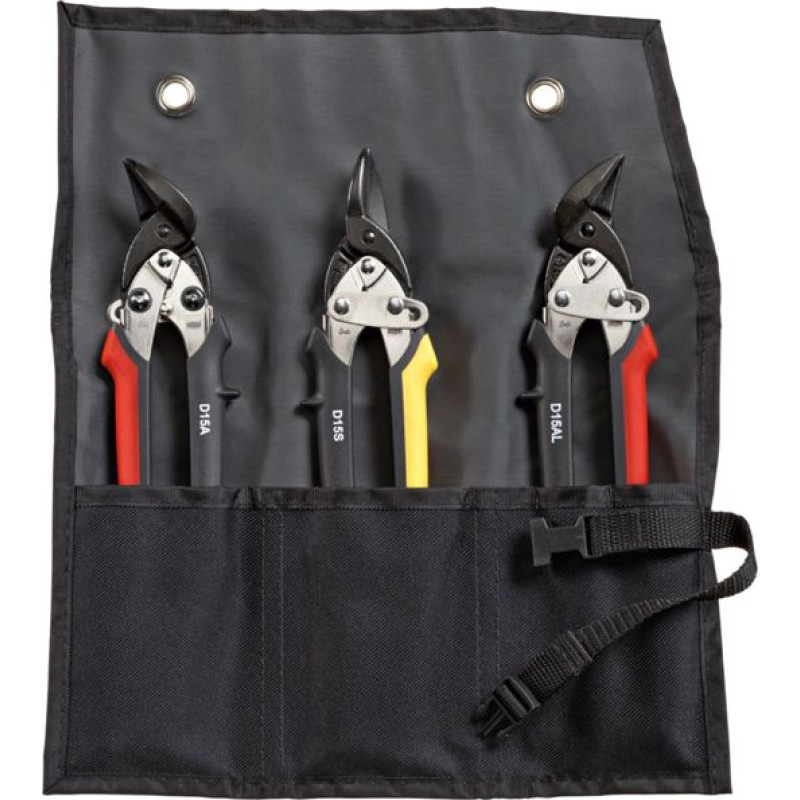 Bessey Set of shape and straight cutting snips in bag     DSET15