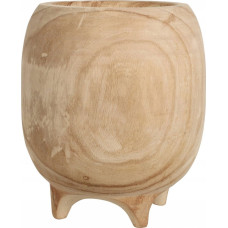 Home Styling Collection Doniczka na nóżkach, drewno paulowni, 27 cm