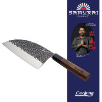 Virtuvinis kirvukas 17cm SAMURAI GOURMET juodmedžio ir riešutmedžio rankena HR-EVI-RH17 HEINNER