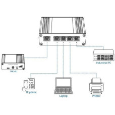 Teltonika Switch|TELTONIKA|TSW110|Desktop/pedestal|DIN Rail|TSW110