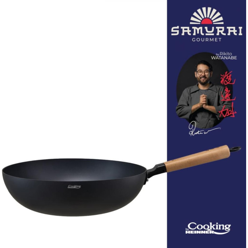 Keptuvė WOK aliuminio su keramikos danga 32x9cm HR-SNT-W32 HEINNER