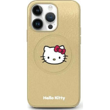 Sourcing Hello Kitty HKHMP15SPGHCKD iPhone 15 / 14 / 13 6.1" gold/gold hardcase Leather Kitty Head MagSafe