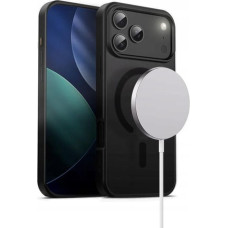 Crong Hybrid Frost MAG Cover - Etui MagSafe iPhone 17 Pro Max (czarny)