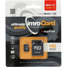 Imro Tab Imro MicroSDXC 64 GB Class 10 UHS-I/U3 (10/64G UHS-3 ADP)