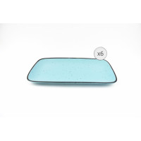 Keraminių lėkščių rinkinys 6vnt. 32x20cm ELECTRA HR-WDF-A326 HEINNER