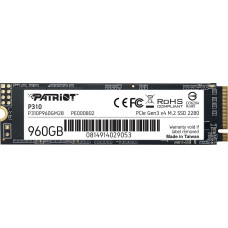 Patriot SSD Patriot P310 960GB M.2 2280 PCI-E x4 Gen3 NVMe (P310P960GM28)