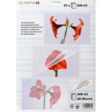 Olympia 1x25 Olympia Laminating pouches DIN A3 80 micron            9180