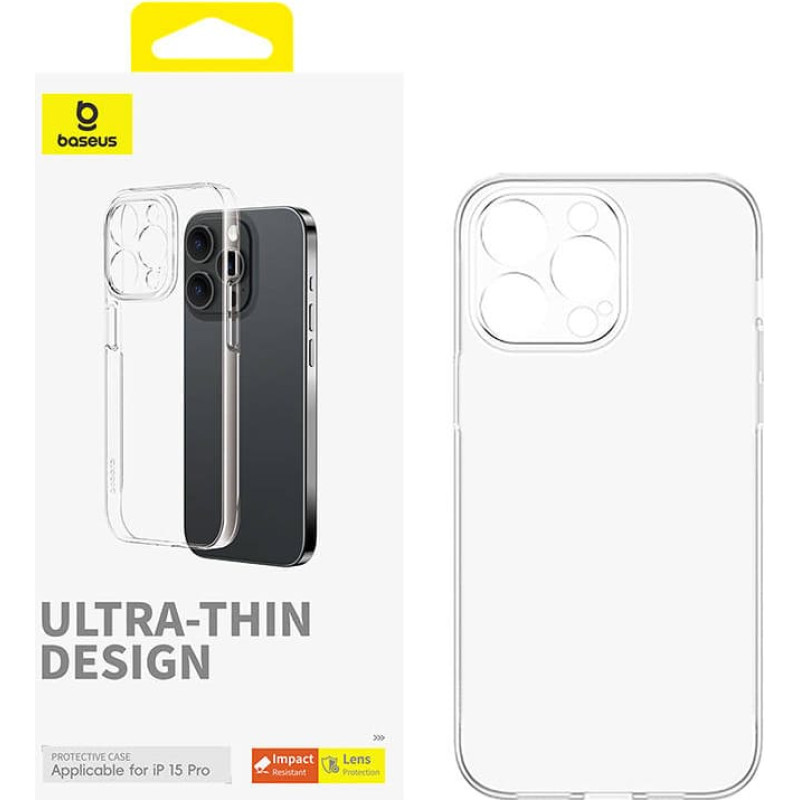 Baseus Phone Case for iPhone 15 Pro Baseus OS-Lucent Series (Clear)
