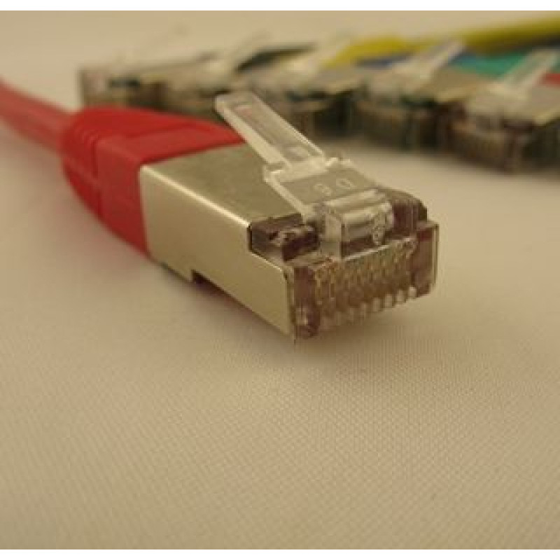 Netrack patchcord RJ45, flooded cover, cat. 5e FTP, 0.5m red (BZPAT05FR)