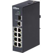 Dahua Technology Access DH-PFS3110-8T tinklo komutatorius Ne-valdomas L2 Fast Ethernet (10/100) Juoda