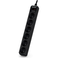 Cyberpower Tracer III B0620SC0-FR viršįtampių ribotuvas Juoda 6 AC išvestis(ys / čių) 200 - 250 V 1,8 m