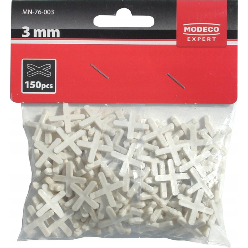 Modeco EXPERT KRZYŻYKI DYSTANSOWE DO GLAZURY 3.0 MM 150 SZT CLIP-STRIP [EXPERT] - 1op
