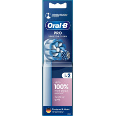 Oral-B | Replaceable toothbrush heads | EB60X-2 Sensitive Clean Pro | Heads | For adults | Number of brush heads included 2 | White