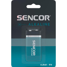 Sencor Bateria alkaliczna, 6LR61, 6LR61, 9V, Sencor, blistr, 1-pack
