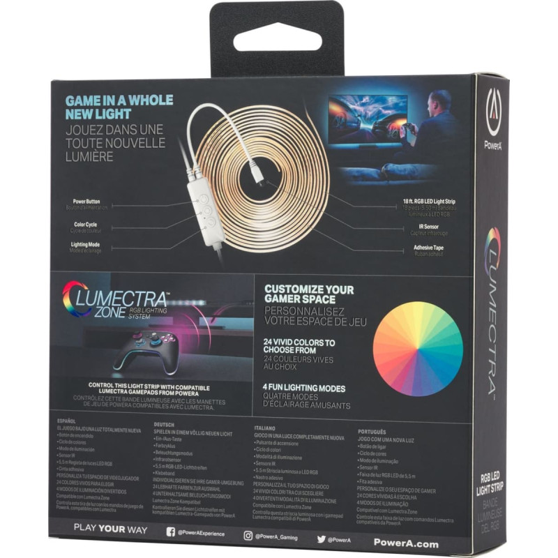 Powera Taśma LED PowerA PowerA Lumectra Taśma LED RGB 5,5 m
