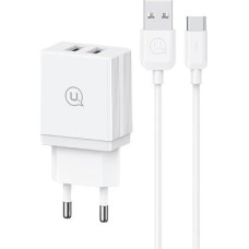 Usams Ładowarka Usams USAMS Ład. siec. 2xUSB-A + kabel USB-C/ USB-A Fast Charging biały/white series HC HCXLTZ03