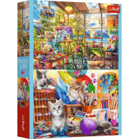 Trefl Puzzle Sztuka malowania 2x500 elementów (37530)