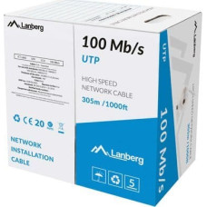 Lanberg UTP installation cable, cat. 5e, CCA link, 305m, grey (LCU5-11CC-0305-S)