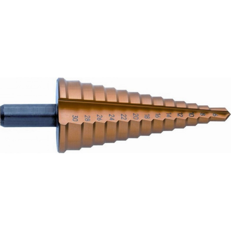 Exact Pakopinis grąžtas HSS-TiN 6-30mm, Exact