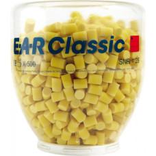3M Ausų kištukai EAR Classic, 500 porų, plastikinėje pakuotėje, 3M