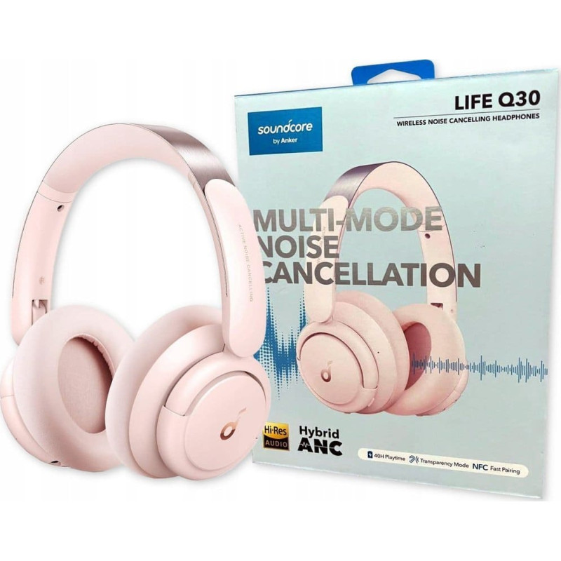 Anker Słuchawki Anker Soundcore Life Q30 v2 różowe (A3028353)