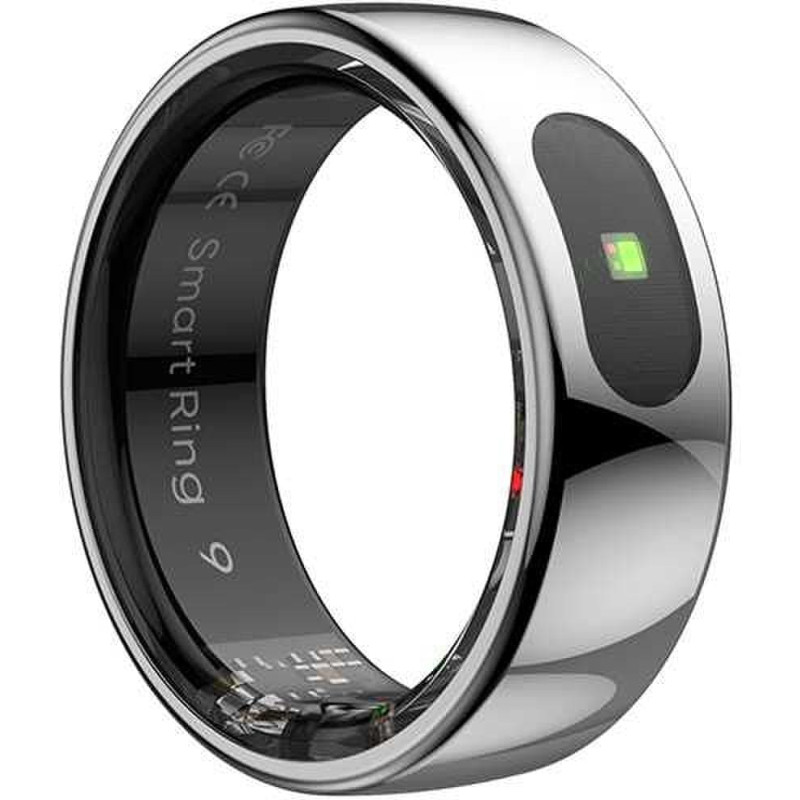 Powerton Smart RING PRO srebrny, t�tno, saturacja, monitor snu, aktywno��, roz 10, Powerton
