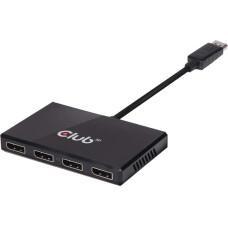 Club 3D CLUB3D Multi Stream Transport Hub DisplayPort 1.2 Quad Monitor USB Powered