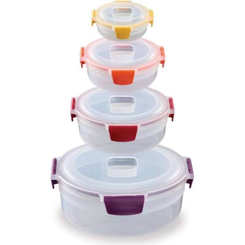 Joseph Joseph Nest Lock 4-Piece Multic. Round Food Container Set
