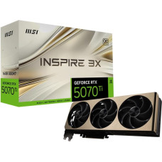 MSI Graphics Card|MSI|NVIDIA GeForce RTX 5070 Ti|16 GB|GDDR7|256 bit|PCIE 5.0 16x|Triple slot Fansink|5070TI16GINSPIRE3XOC