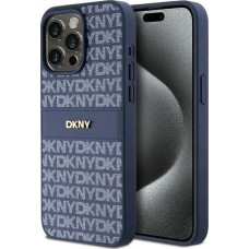 Dkny DKNY DKHCP15XPRTHSLB iPhone 15 Pro Max 6.7" niebieski/blue hardcase Leather Mono Stripe & Metal Logo