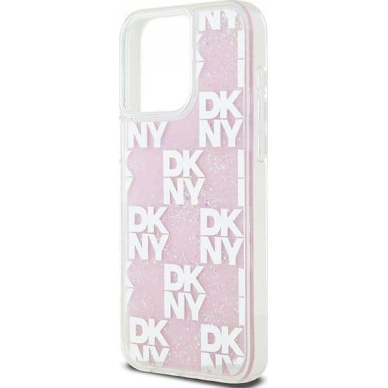 Dkny DKNY Liquid Glitter Multilogo - Etui iPhone 15 Pro Max (różowy)