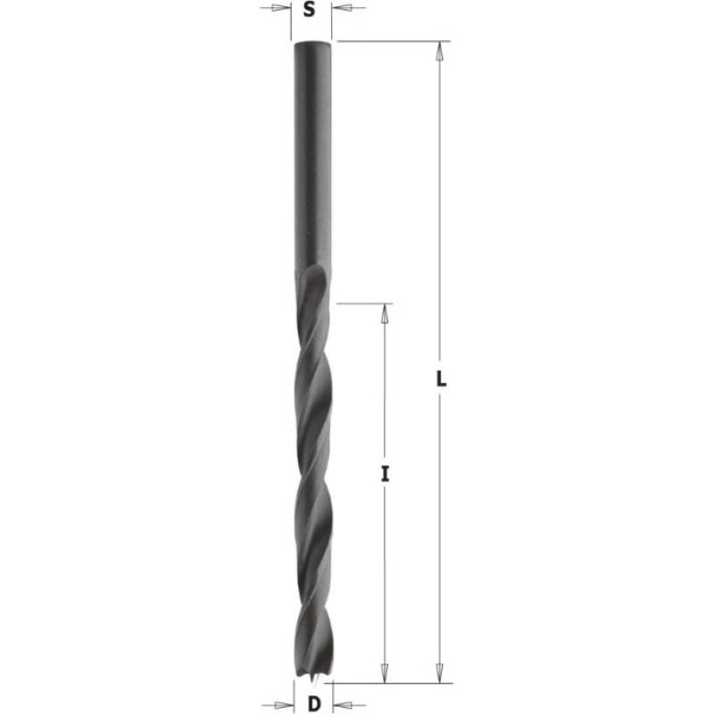 CMT Spiralinis medžio grąžtas HSS Z2 D= 3 X33X61 LH, CMT