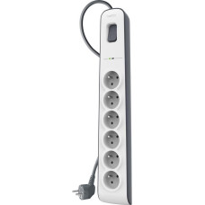 Belkin Listwa zasilająca Belkin przeciwprzepięciowa 6 gniazd 2 m biała (BSV603ca2M)