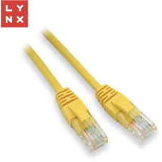 Lynx Cs LYNX UTP patch kabel Cat5e, PVC, CCA, 15m, žlutý