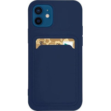 Hurtel Card Case silicone case wallet with card pocket documents for Xiaomi Redmi Note 10 5G / Poco M3 Pro navy