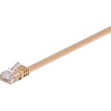 Goobay Patch cable Cat6 U/UTP flat brown 10,0m - bright brown