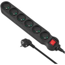 Maclean Power strip Maclean Energy 6 sockets 3 m black (MCE187)